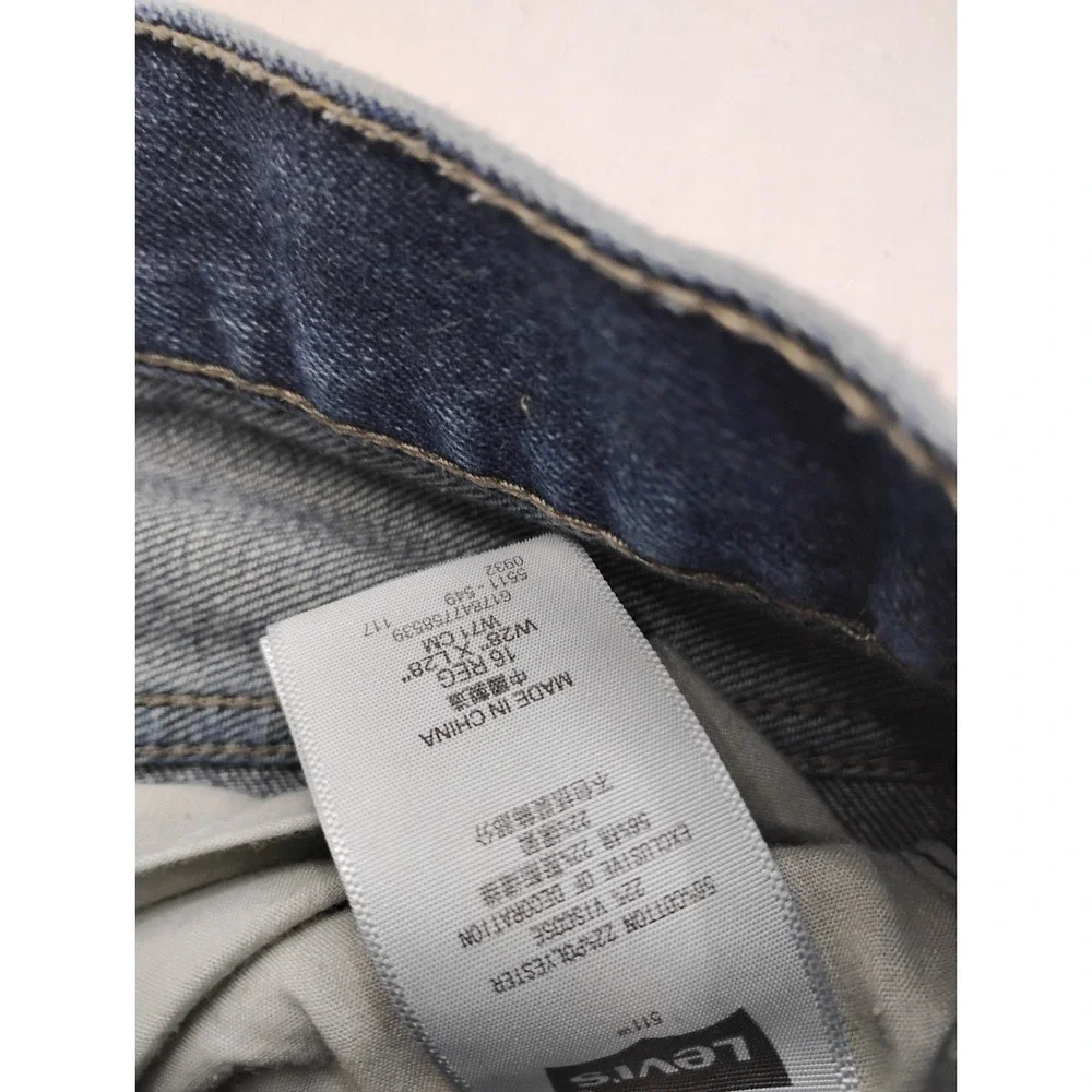 Levi's 511 Boys Straight Blue Denim Jeans 16 REG 28x28